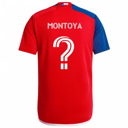 Kandiny Kinderen Nicolás Montoya #0 Blauw Rood Thuisshirt Thuistenue 2024/25 T-Shirt België