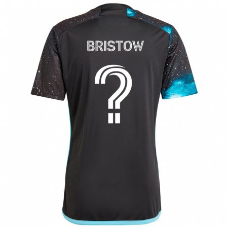 Kandiny Kinder Ethan Bristow #0 Schwarz Blau Heimtrikot Trikot 2024/25 T-Shirt Österreich