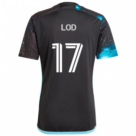 Kandiny Kinderen Robin Lod #17 Zwart Blauw Thuisshirt Thuistenue 2024/25 T-Shirt België