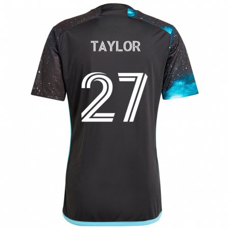 Kandiny Kinderen D.j. Taylor #27 Zwart Blauw Thuisshirt Thuistenue 2024/25 T-Shirt België