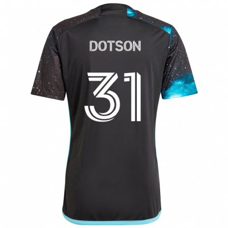 Kandiny Kinder Hassani Dotson #31 Schwarz Blau Heimtrikot Trikot 2024/25 T-Shirt Österreich