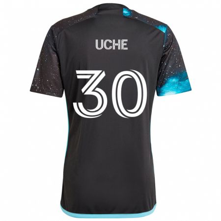 Kandiny Kinderen Cc Uche #30 Zwart Blauw Thuisshirt Thuistenue 2024/25 T-Shirt België