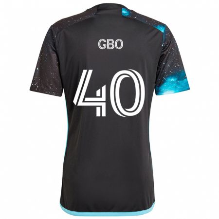 Kandiny Kinderen Cedrik Gbo #40 Zwart Blauw Thuisshirt Thuistenue 2024/25 T-Shirt België