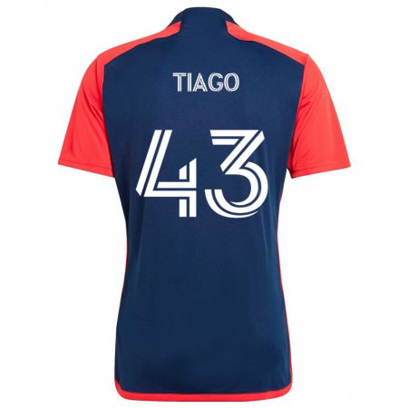 Kandiny Kinderen Tiago #43 Blauw Rood Thuisshirt Thuistenue 2024/25 T-Shirt