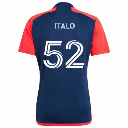 Kandiny Bambino Maglia Ítalo #52 Blu Rosso Kit Gara Home 2024/25 Maglietta