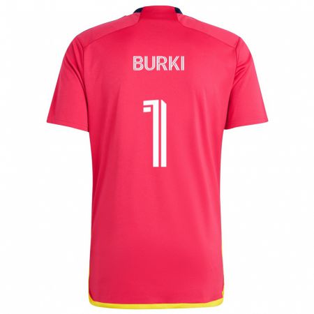 Kandiny Niño Camiseta Roman Bürki #1 Rojo Azul 1ª Equipación 2024/25 La Camisa México