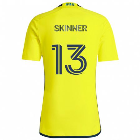 Kandiny Bambino Maglia Joey Skinner #13 Giallo Blu Kit Gara Home 2024/25 Maglietta