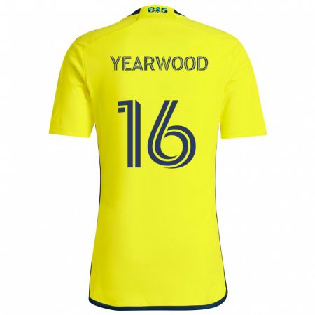 Kandiny Bambino Maglia Dru Yearwood #16 Giallo Blu Kit Gara Home 2024/25 Maglietta