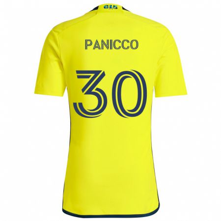 Kandiny Dzieci Elliot Panicco #30 Yellow Blue Domowa Koszulka 2024/25 Koszulki Klubowe