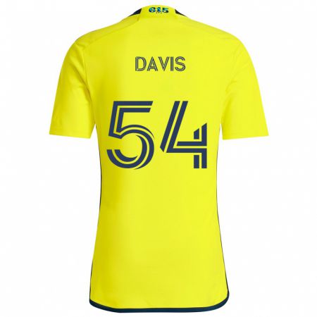 Kandiny Bambino Maglia Sean Davis #54 Giallo Blu Kit Gara Home 2024/25 Maglietta