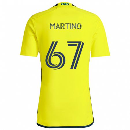 Kandiny Kinderen Ben Martino #67 Geel Blauw Thuisshirt Thuistenue 2024/25 T-Shirt België