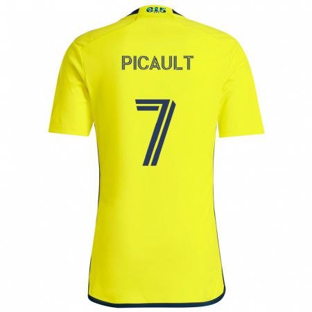 Kandiny Bambino Maglia Fafà Picault #7 Giallo Blu Kit Gara Home 2024/25 Maglietta