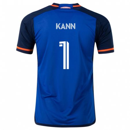 Kandiny Kinderen Alec Kann #1 Blauw Wit Thuisshirt Thuistenue 2024/25 T-Shirt België