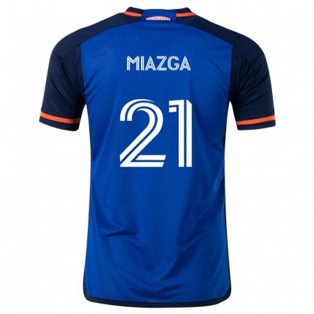 Kandiny Niño Camiseta Matt Miazga #21 Azul Blanco 1ª Equipación 2024/25 La Camisa