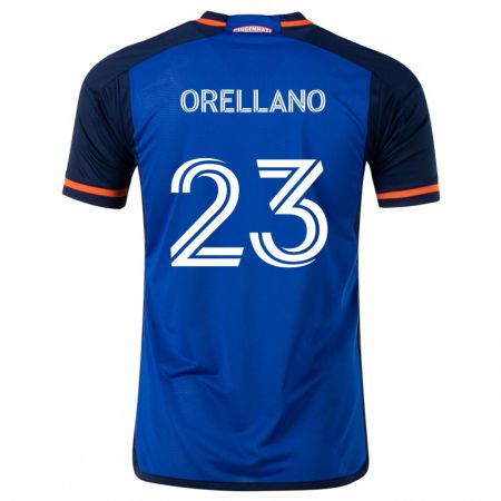 Kandiny Kinderen Luca Orellano #23 Blauw Wit Thuisshirt Thuistenue 2024/25 T-Shirt België