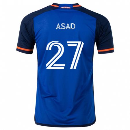 Kandiny Kinderen Yamil Asad #27 Blauw Wit Thuisshirt Thuistenue 2024/25 T-Shirt België