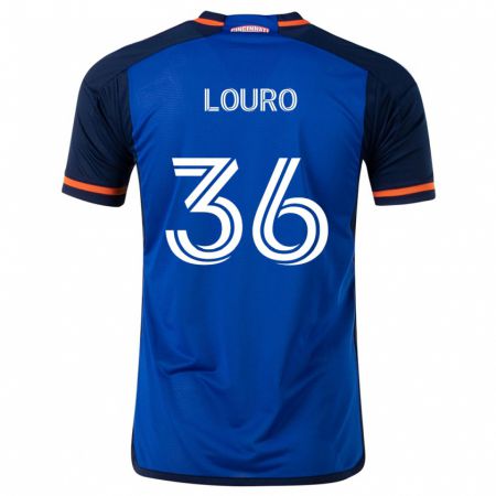 Kandiny Bambino Maglia Evan Louro #36 Blu Bianco Kit Gara Home 2024/25 Maglietta