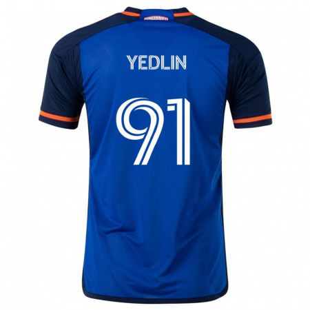 Kandiny Niño Camiseta Deandre Yedlin #91 Azul Blanco 1ª Equipación 2024/25 La Camisa