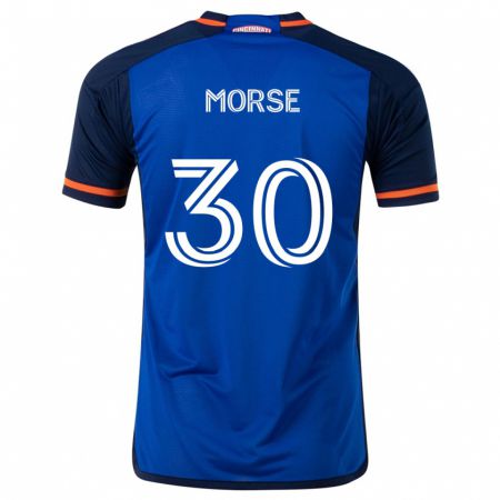 Kandiny Kinderen Hunter Morse #30 Blauw Wit Thuisshirt Thuistenue 2024/25 T-Shirt België