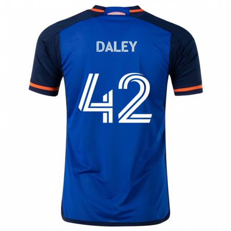 Kandiny Bambino Maglia Amir Daley #42 Blu Bianco Kit Gara Home 2024/25 Maglietta