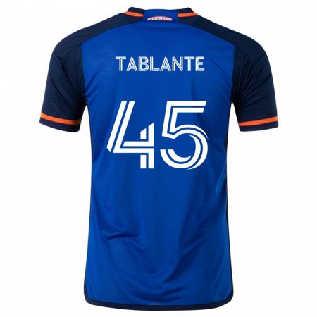 Kandiny Kinderen Moises Tablante #45 Blauw Wit Thuisshirt Thuistenue 2024/25 T-Shirt België