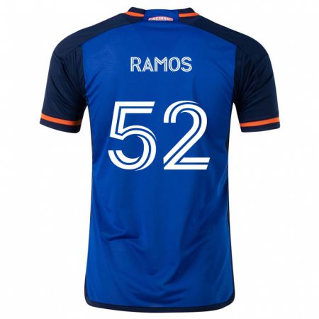 Kandiny Bambino Maglia Yair Ramos #52 Blu Bianco Kit Gara Home 2024/25 Maglietta