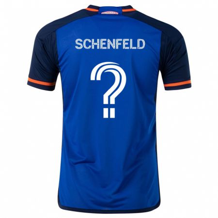 Kandiny Kinderen Matthew Schenfeld #0 Blauw Wit Thuisshirt Thuistenue 2024/25 T-Shirt België