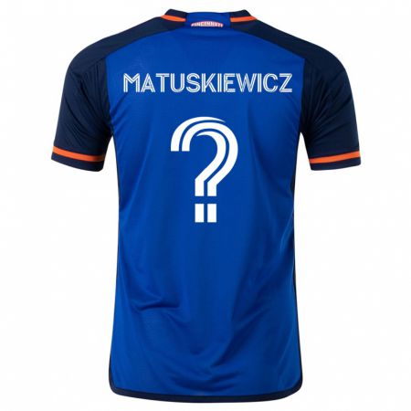 Kandiny Bambino Maglia Lincoln Matuskiewicz #0 Blu Bianco Kit Gara Home 2024/25 Maglietta