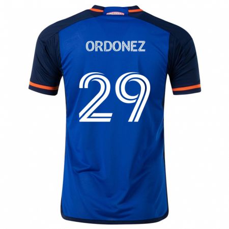 Kandiny Bambino Maglia Arquímides Ordóñez #29 Blu Bianco Kit Gara Home 2024/25 Maglietta