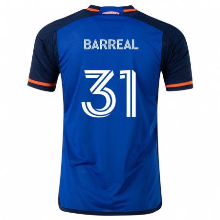 Kandiny Kinderen Álvaro Barreal #31 Blauw Wit Thuisshirt Thuistenue 2024/25 T-Shirt