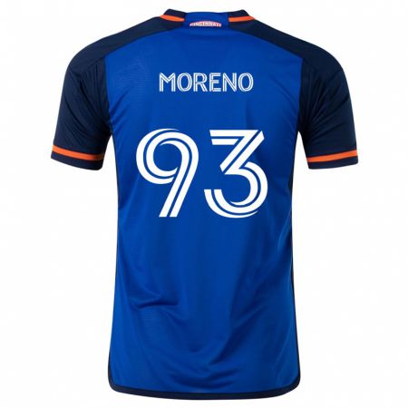 Kandiny Kinder Júnior Moreno #93 Blau Weiss Heimtrikot Trikot 2024/25 T-Shirt Österreich