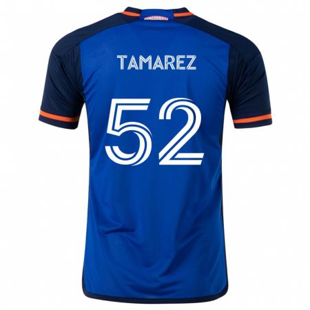 Kandiny Kinderen Lucas Tamarez #52 Blauw Wit Thuisshirt Thuistenue 2024/25 T-Shirt België