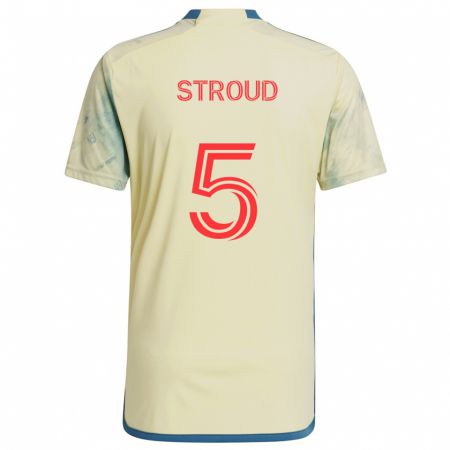 Kandiny Kinder Peter Stroud #5 Gelb Rot Blau Heimtrikot Trikot 2024/25 T-Shirt Österreich