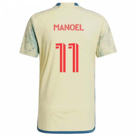 Kandiny Kinderen Elias Manoel #11 Geel Rood Blauw Thuisshirt Thuistenue 2024/25 T-Shirt België