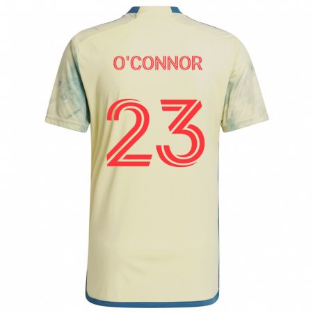 Kandiny Kinder Aidan O'connor #23 Gelb Rot Blau Heimtrikot Trikot 2024/25 T-Shirt Österreich