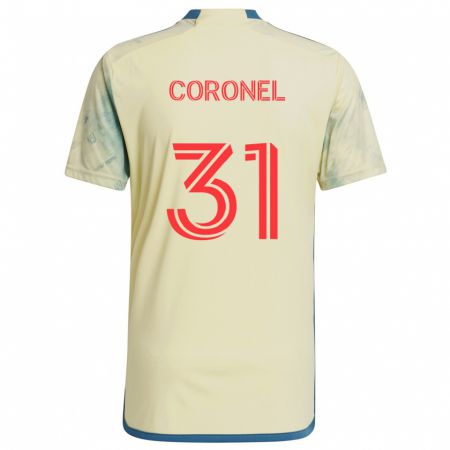 Kandiny Kinderen Carlos Coronel #31 Geel Rood Blauw Thuisshirt Thuistenue 2024/25 T-Shirt België