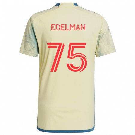 Kandiny Kinderen Daniel Edelman #75 Geel Rood Blauw Thuisshirt Thuistenue 2024/25 T-Shirt