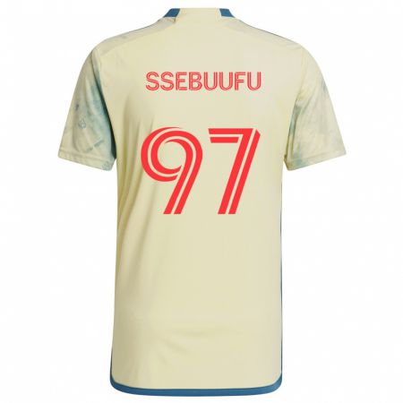 Kandiny Bambino Maglia Frank Ssebuufu #97 Giallo Rosso Blu Kit Gara Home 2024/25 Maglietta