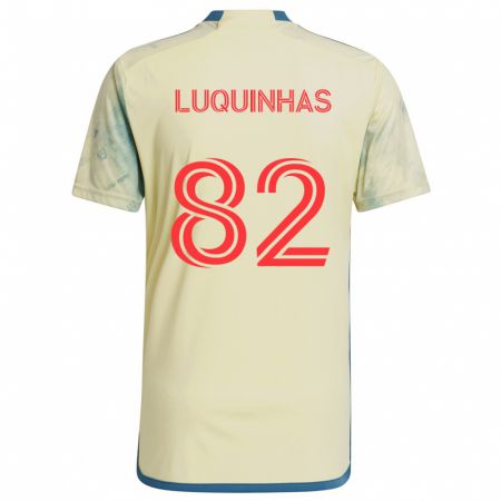 Kandiny Bambino Maglia Luquinhas #82 Giallo Rosso Blu Kit Gara Home 2024/25 Maglietta