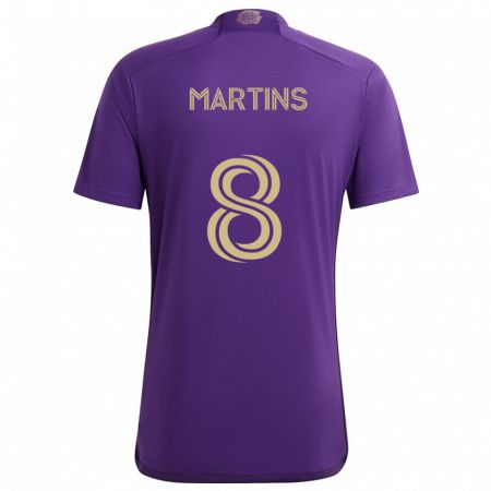 Kandiny Kinderen Felipe Martins #8 Paars Geel Thuisshirt Thuistenue 2024/25 T-Shirt België