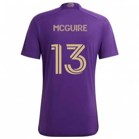 Kandiny Kinderen Duncan Mcguire #13 Paars Geel Thuisshirt Thuistenue 2024/25 T-Shirt België