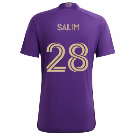 Kandiny Kinderen Abdi Salim #28 Paars Geel Thuisshirt Thuistenue 2024/25 T-Shirt België