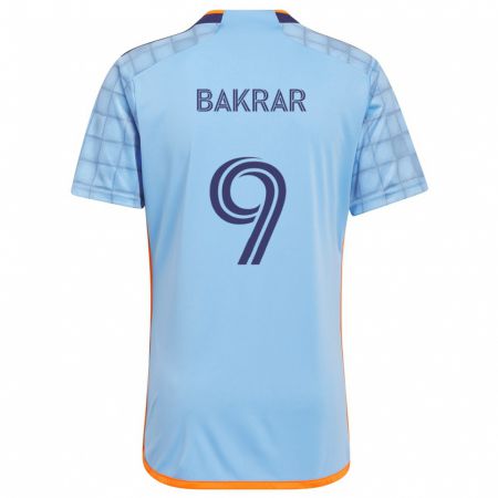 Kandiny Kinderen Monsef Bakrar #9 Blauw Oranje Thuisshirt Thuistenue 2024/25 T-Shirt België