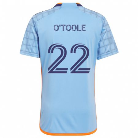 Kandiny Niño Camiseta Kevin O'toole #22 Azul Naranja 1ª Equipación 2024/25 La Camisa