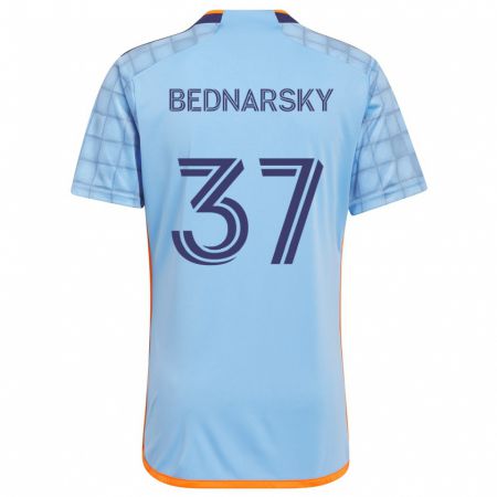 Kandiny Bambino Maglia Stevo Bednarsky #37 Blu Arancione Kit Gara Home 2024/25 Maglietta