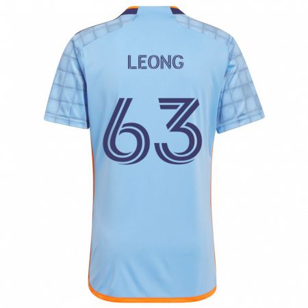 Kandiny Bambino Maglia Matthew Leong #63 Blu Arancione Kit Gara Home 2024/25 Maglietta