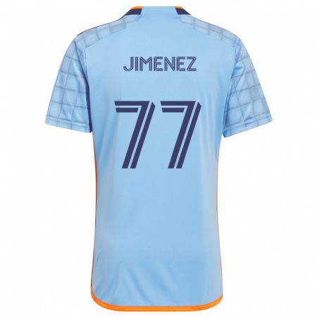 Kandiny Niño Camiseta Jonathan Jiménez #77 Azul Naranja 1ª Equipación 2024/25 La Camisa