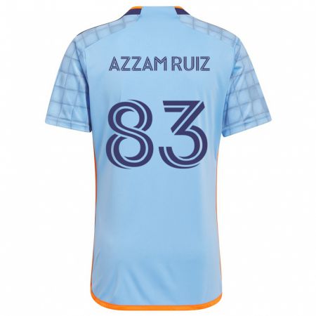 Kandiny Niño Camiseta Camil Azzam Ruiz #83 Azul Naranja 1ª Equipación 2024/25 La Camisa