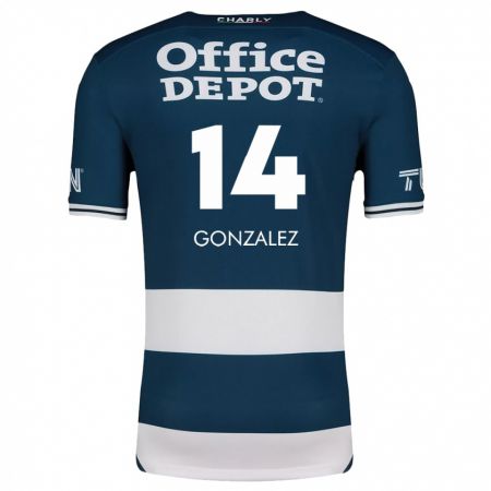 Kandiny Bambino Maglia Arturo González #14 Blu Bianco Kit Gara Home 2024/25 Maglietta