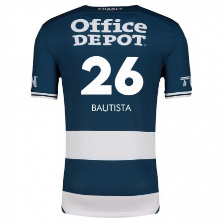 Kandiny Niño Camiseta Alán Bautista #26 Azul Blanco 1ª Equipación 2024/25 La Camisa